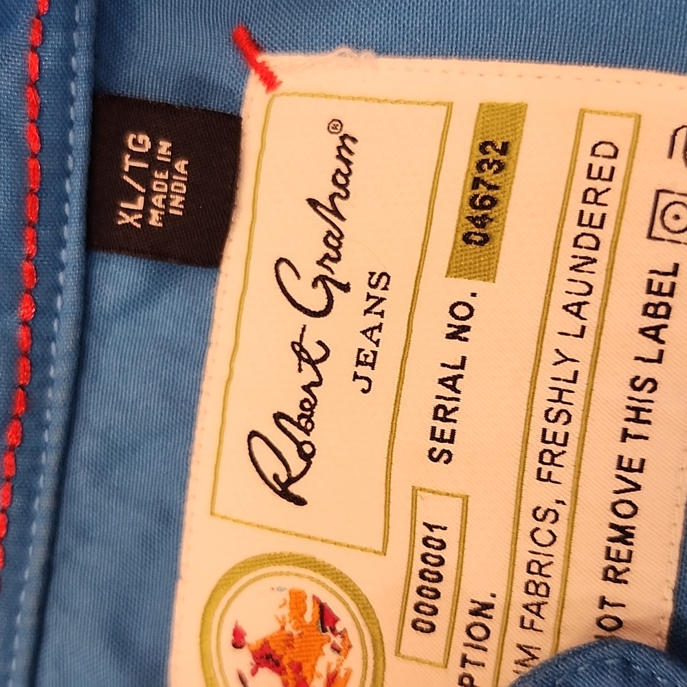 Robert Graham Vibrant Blue Casual Button Down Shirt XL - Picture 3 of 8